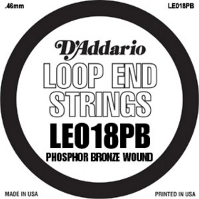 DAddario LE020PB Loop End Phosphor Bronze Wound Single String .020