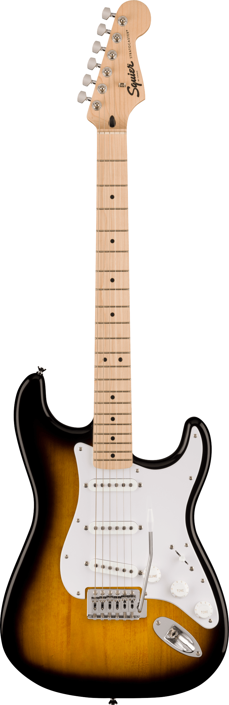 Squier Sonic Stratocaster 2 Tone Sunburst - White pickguard
