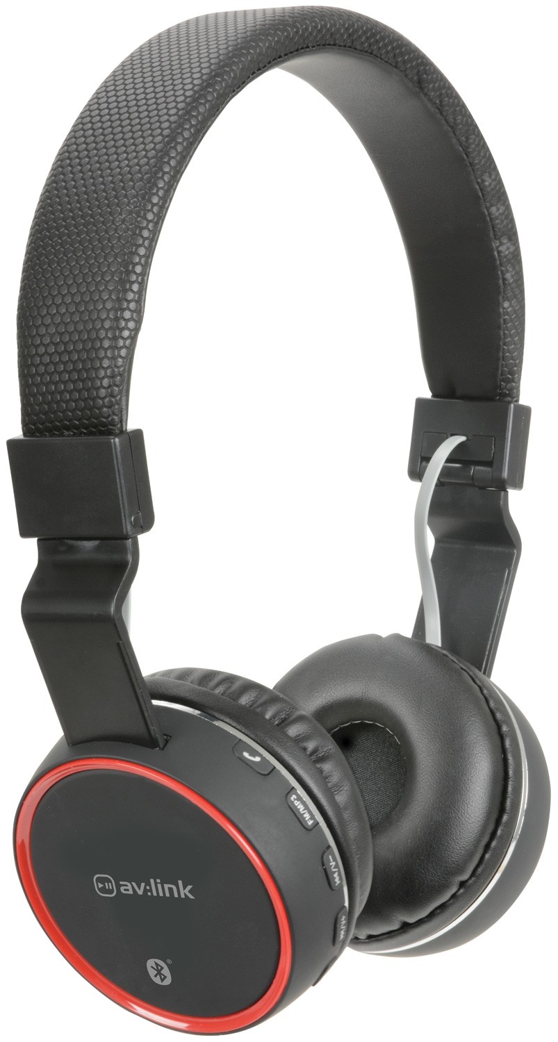 av:link PBH10-BLK Wireless Bluetooth Headphones - Black