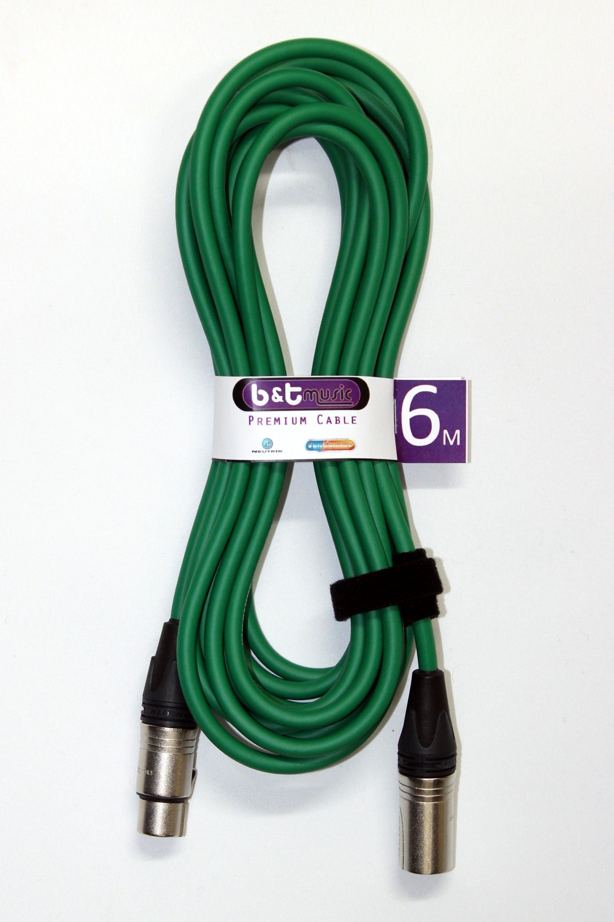 B&T Music Premium Cable 6m XLR To XLR - Green