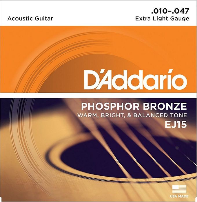 DAddario EJ15 Phosphor Bronze, Extra Light, 10-47