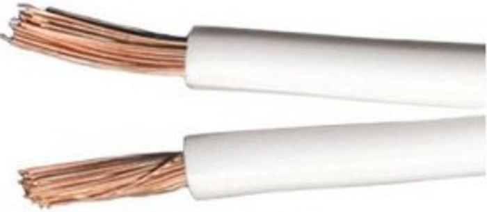 Heavy Duty White Figure of 8 Speaker Cable 1m