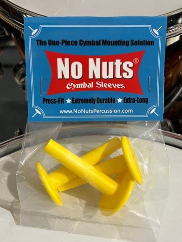 No Nuts Cymbal Sleeves - Yellow (Pack of 3)