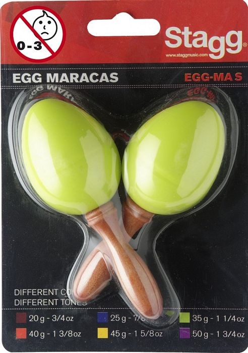 Stagg Green Plastic Egg Maracas