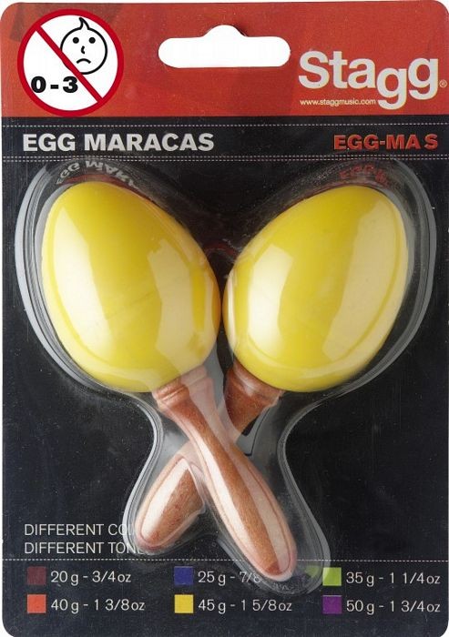 Stagg Yellow Plastic Egg Maracas