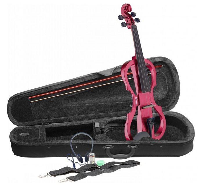 Stagg Electric Violin Outfit Red