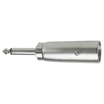 Electrovision 3 Pin XLR Male to 6.35 mm Mono Plug Adaptor