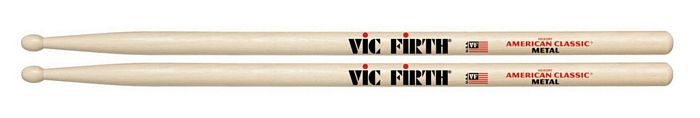 Vic Firth Metal Wood Tip Hickory Drum Sticks