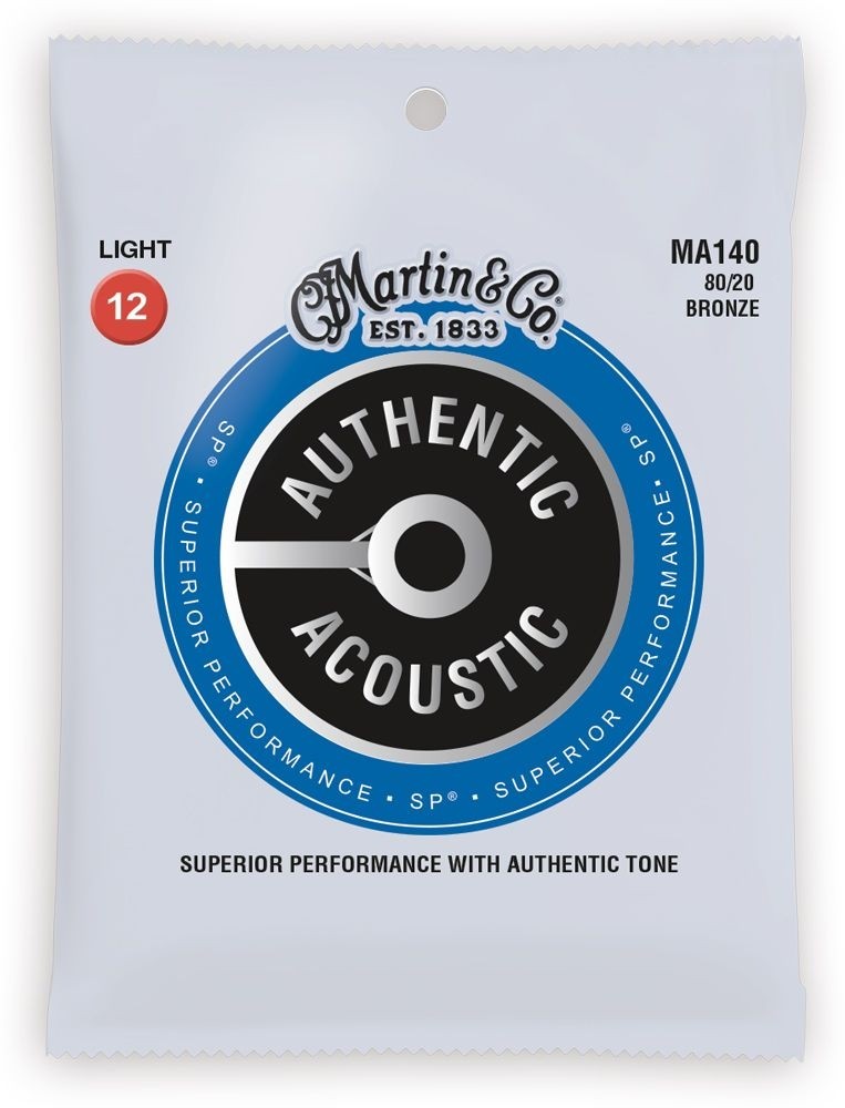 Martin MA140 Light 80/20 Authentic Acoustic Strings 12-54