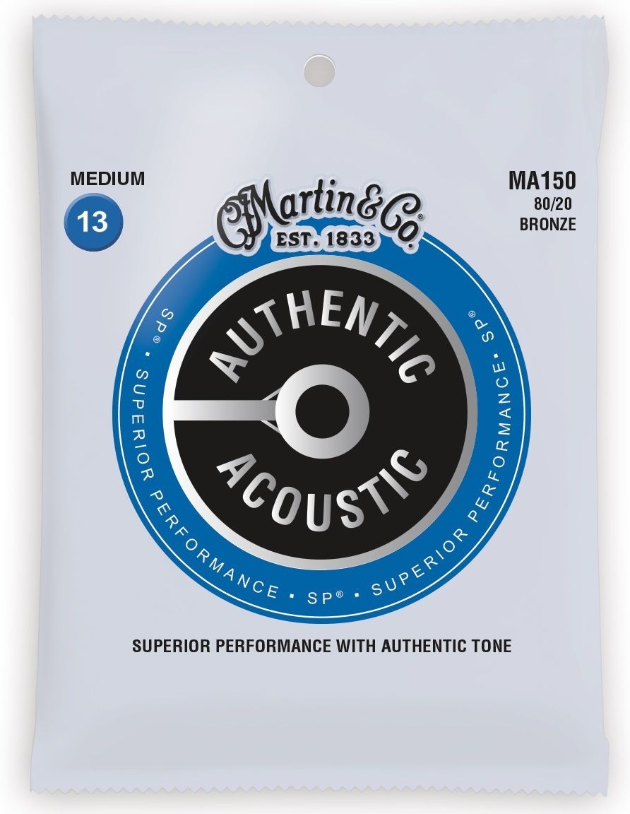 Martin MA150 Medium 80/20 Authentic Acoustic Strings 13-56