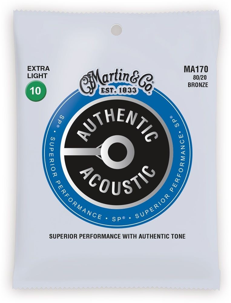 Martin MA170 Extra Light 80/20 Authentic Acoustic Strings 10-47