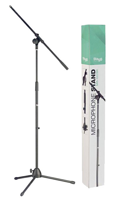 Stagg MIS-1022BK Microphone Boom Stand with Folding Legs