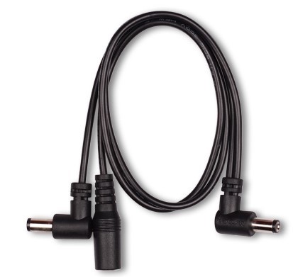 Mooer PDC-2A Daisy Chain Power Cable, Angled, for up to 2x Effects Pedals