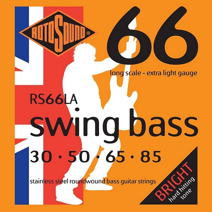 Rotosound RS66LA Swing Bass Guitar Set - Stainless Steel Roundwound 30-85 Gauge
