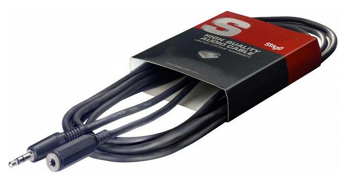 Stagg SAC3MPSBMJS Stereo Mini Jack Extension Cable, 3m