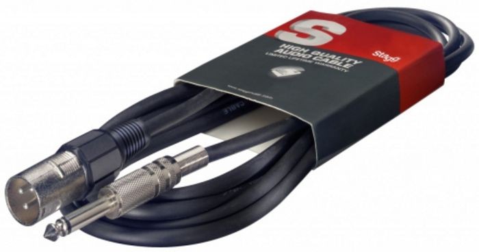 Stagg SAC3PXMDL 6.3mm Mono Jack to Male XLR (3 Pin) Cable - 3m