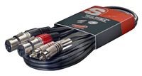 Stagg STC3CMXF Twin RCA Male to Twin XLR Female Cable - 3m