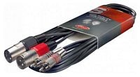 Stagg STC3CMXM 3m S Series Twin RCA Male to Twin XLR Male Cable
