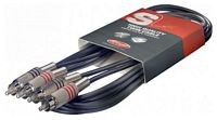 Stagg STC6C Dual Phono Cable 6m Black