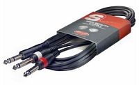 Stagg SYC3PS2PE Stereo Jack to Dual Mono Jack Cable 3m
