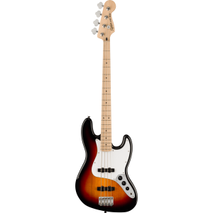 Squier Affinity Series Jazz Bass, Maple Fingerboard, White Pickguard, 3-Color Sunburst