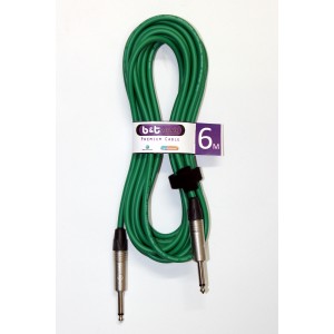 B&T Music Premium Cable 6m Jack To Jack - Green