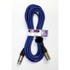 B&T Music Premium Cable 6m XLR To XLR - Blue