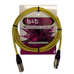 B&T Music Premium Cable 6m XLR To XLR - Yellow