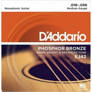 DAddario EJ42 Resophonic Set 16-56 Phosphor Bronze