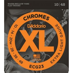 DAddario ECG23 Chromes Flat Wound 10-48
