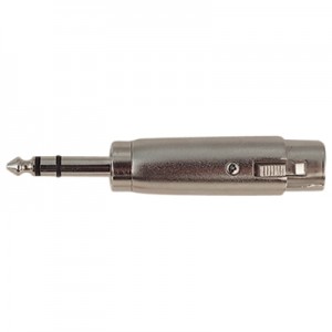 Electrovision 3 Pin XLR Female to 6.35 mm Stereo Plug Adaptor
