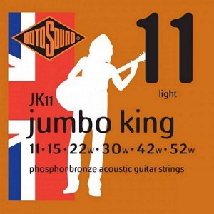 Rotosound JK11 Jumbo King Acoustic, Light, 11-52 Phosphor Bronze