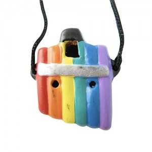 rainbow panpipe pendant
