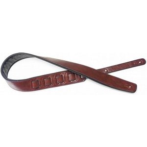Stagg Padded Leather Style Strap Red