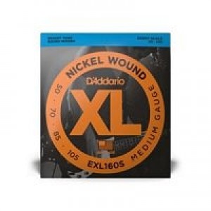 DAddario EXL160S Nickel Wound Bass Guitar Strings, Medium, 50-105, Short Scale