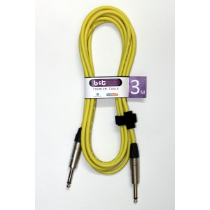 B&T Music Premium Cable 3m Jack To Jack - Yellow