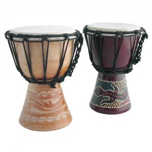 painted/carved djembe 15cm