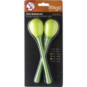 Stagg Green Long Plastic Egg Maracas