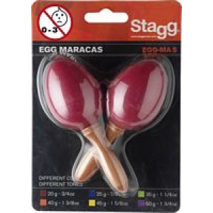Stagg Red Plastic Egg Maracas EGG-MAS/RD