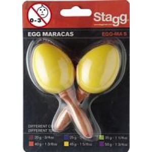 Stagg Yellow Plastic Egg Maracas