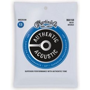 Martin MA150 Medium 80/20 Authentic Acoustic Strings 13-56