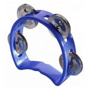 Stagg TAB-MINI/BL Cutaway Plastic Mini Tambourine, 4 Jingles - Blue
